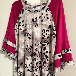 Boutique leopard animal print shirt new